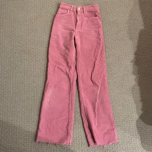 zara pink corduroy pants